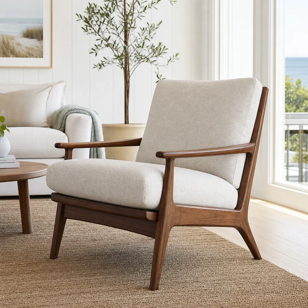 Armchair in coastal room