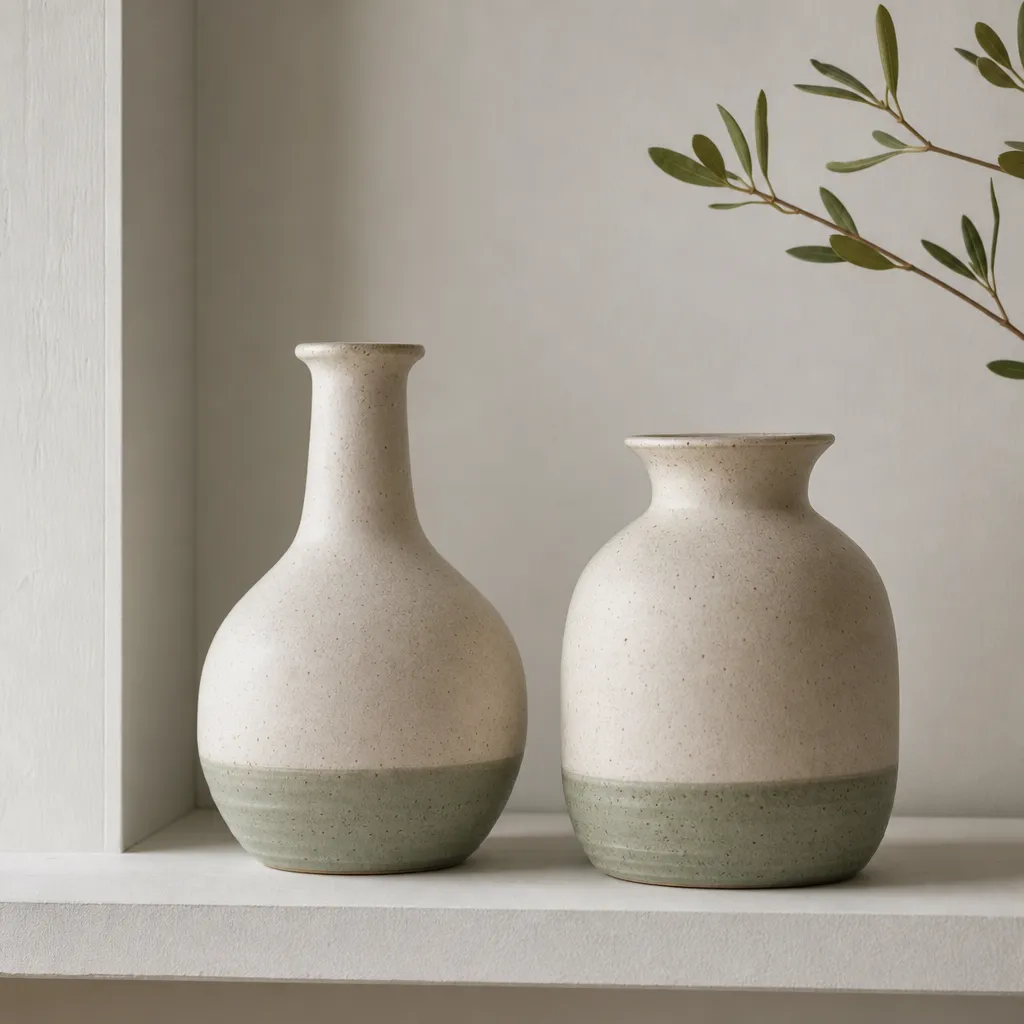 Ceramic vase pair